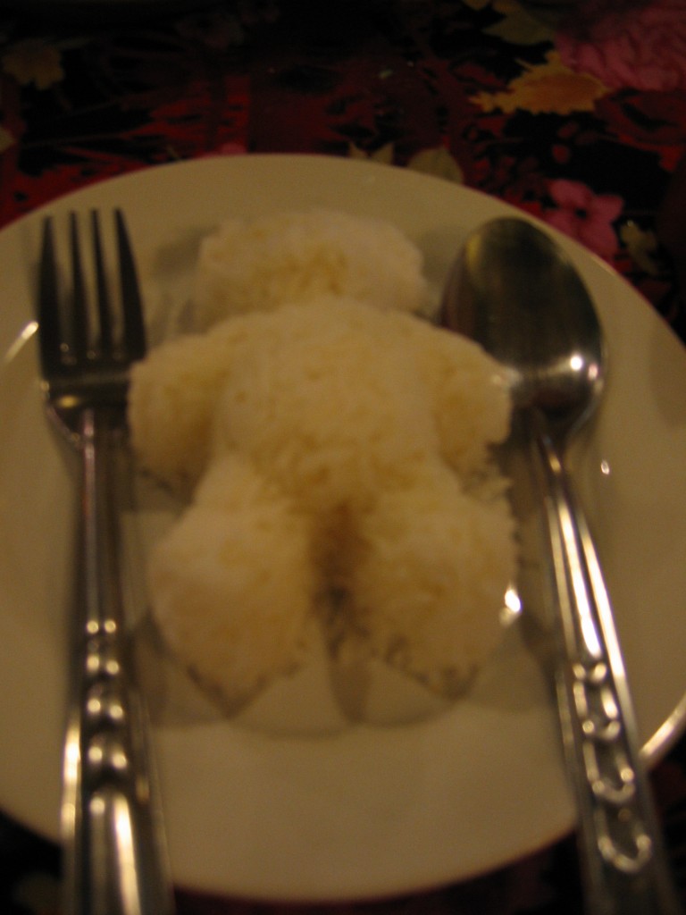 Ravintolassa oli riisi mallattu nallekarhuksi