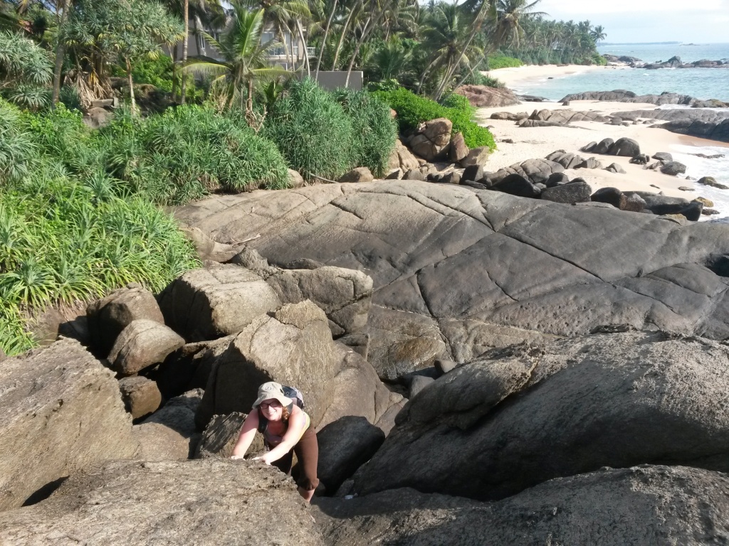 A "stroll" on the beach in Balapitiya