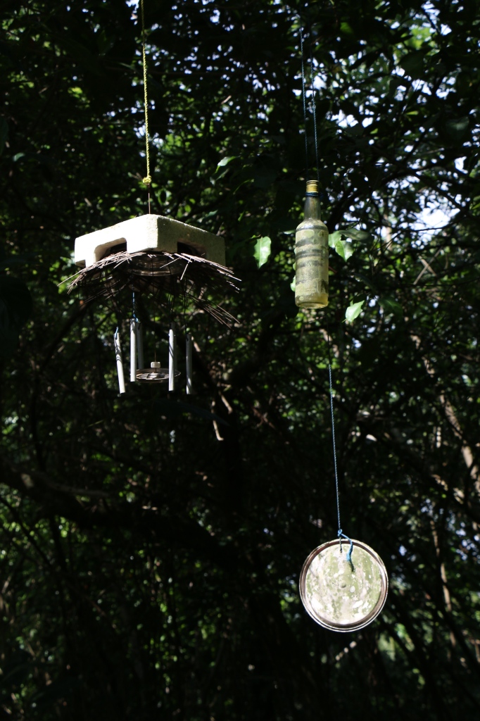 A wind chime in a remote little temple