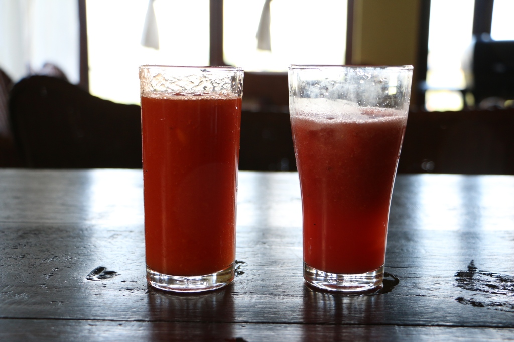 Some watermelon juice fresh from the oven (or blender to be more precise)
