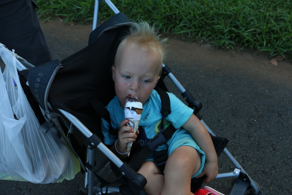 On a hot day, the ice cream was just the perfect thing to have. Just that Eero wanted to have all by himself.