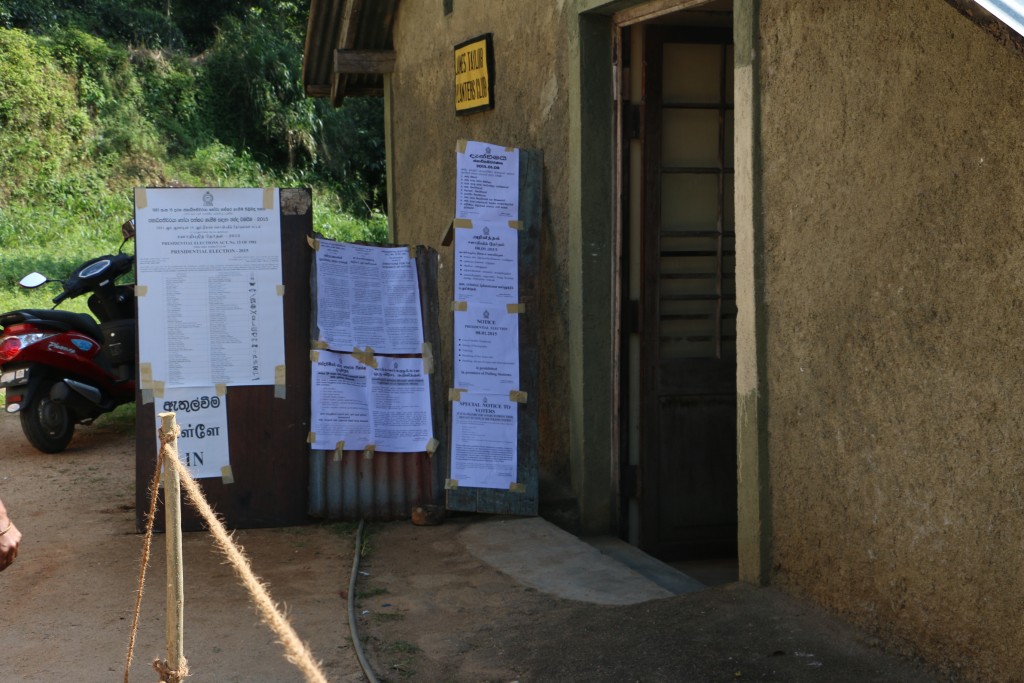 One of the voting posts. An official allowed us to take the picture, but was careful not to be shown in the picture himself as it was not apparently allowed.